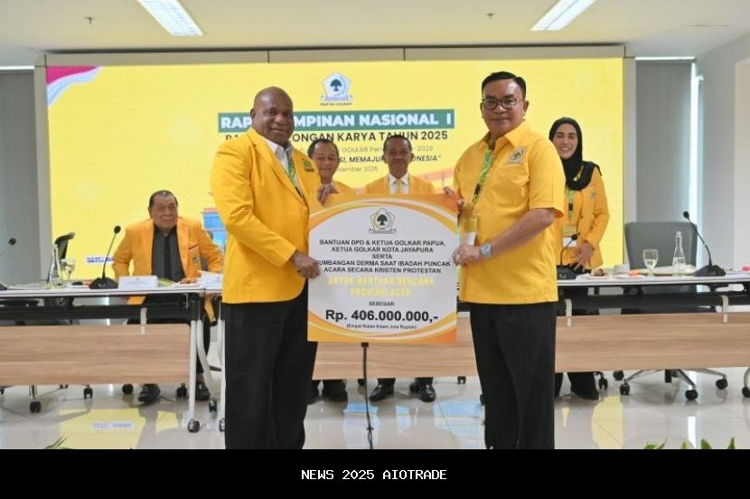 Golkar Papua Bantu Korban Bencana Aceh Rp406 Juta