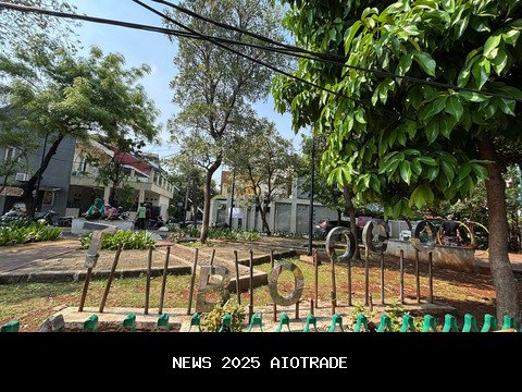 Papan Nama Taman Joglo Jakbar yang Rusak dan Berkarat