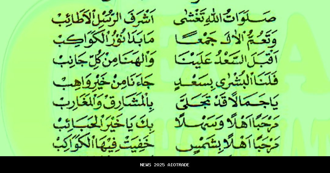 Lirik Sholawatullahi Taghsya Lengkap Arab, Latin, dan Terjemahan