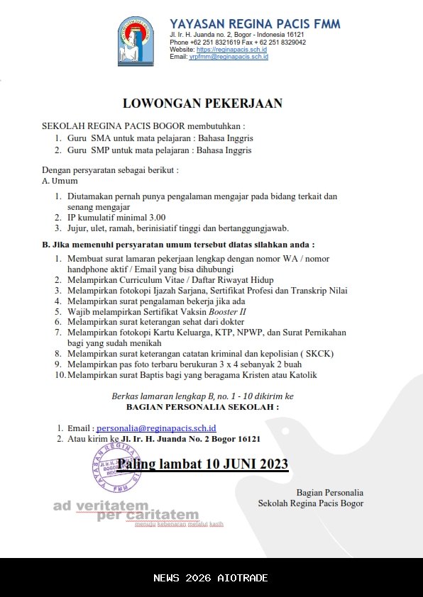 Amman Academy Rekrut Guru Bahasa Inggris Program IB di Sumbawa Barat